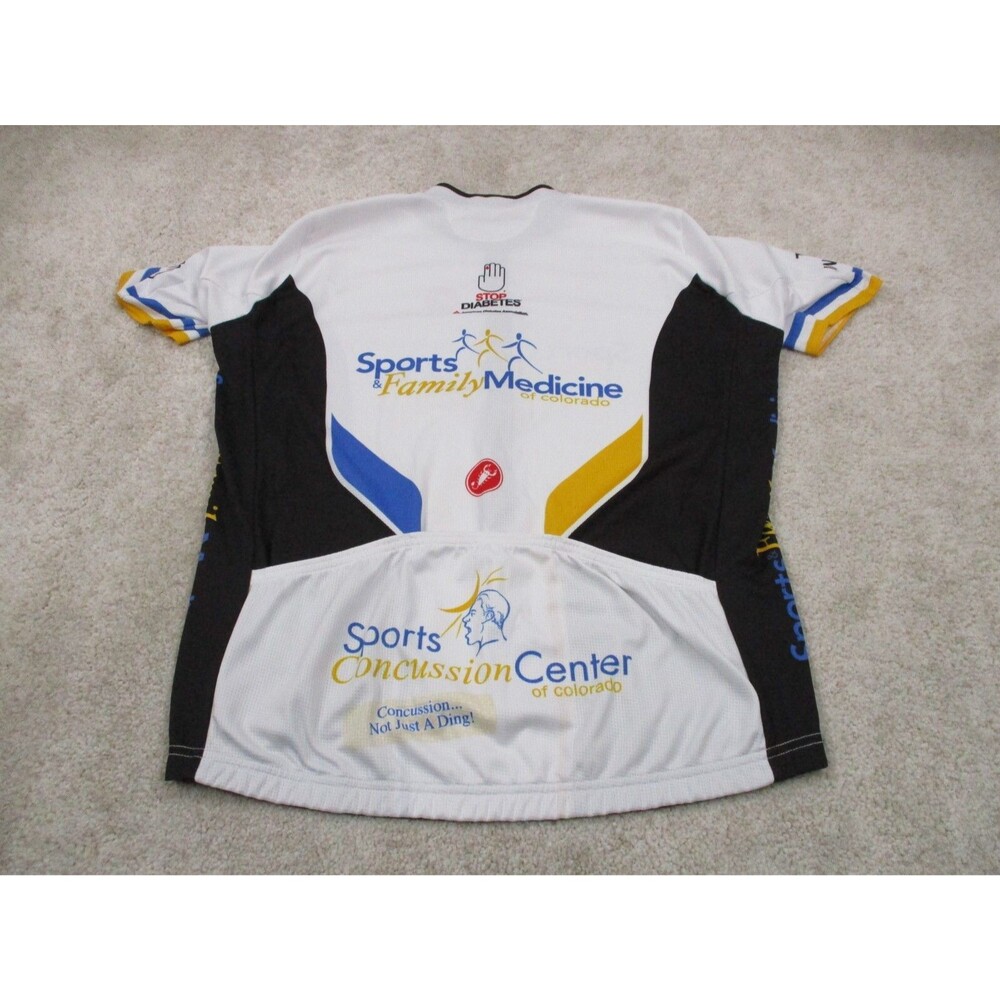Castelli Cycling Jersey Men 3XL XXXL White Black Scorpion Zip Bike Shirt USA - Picture 9 of 12